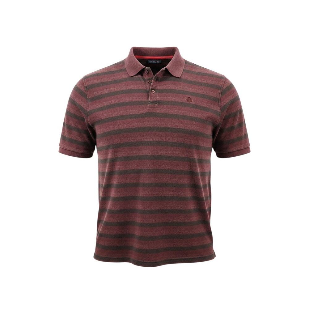 Reunion Polo Shirt Mens XXL Purple Black Striped Short Sleeve